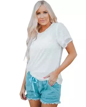 Azura Exchange Swiss Dot Texture Top XL белый