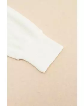 Azura Exchange Свитер с вырезом на плече L белый