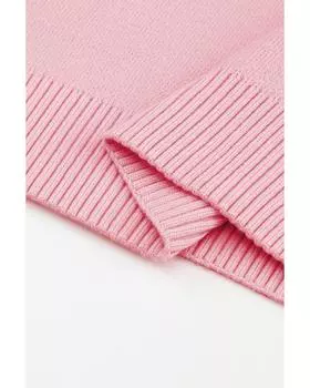 Azura Exchange Свитер с заниженными плечами и цветочным узором L розовый