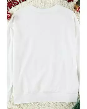 Azura Exchange Свитшот с длинным рукавом и принтом слоган-букв XL бежевый