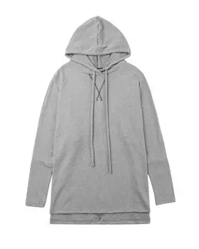 Azura Exchange Свободный свитер с капюшоном и завязками S серый