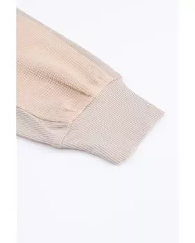 Azura Exchange Термовафельная трикотажная куртка с капюшоном на молнии S хаки