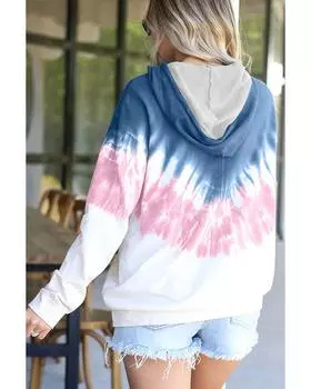 Azura Exchange Tie-dye Hoodie M розовый