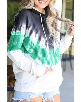 Azura Exchange Tie-dye Hoodie M серый