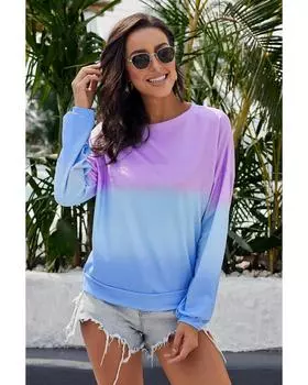 Azura Exchange Tie Dye Pullover Sweatshirt M фиолетовый