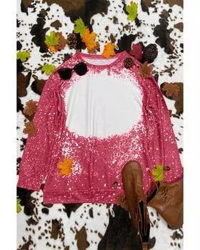 Azura Exchange Tie-dyed Crew Neck Sweatshirt XL красный