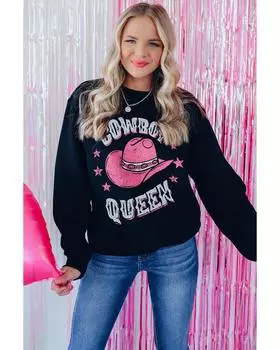 Azura Exchange Толстовка-пуловер с графическим принтом S чёрный