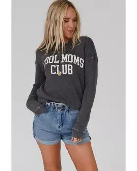 Azura Exchange Толстовка с заниженными плечами S серый