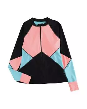 Azura Exchange Топ из рашгарда с цветными блоками на молнии XL разноцветный