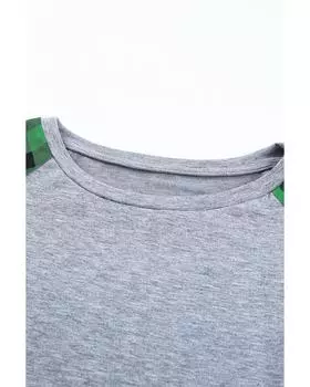 Azura Exchange Топ с длинными рукавами в полоску 2XL зелёный