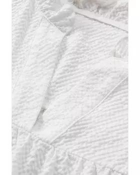 Azura Exchange Топ с оборками и рукавами-крылышками XL белый