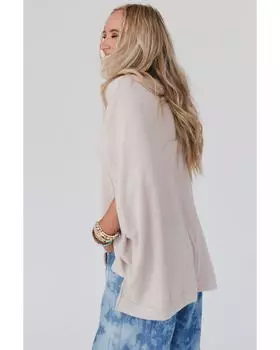 Azura Exchange туника с рукавами «летучая мышь» из ребристого трикотажа L абрикосовый