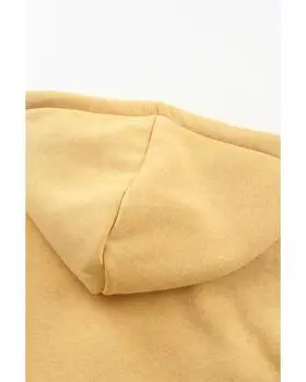 Azura Exchange Укороченная толстовка с капюшоном и застежкой-молнией 2XL жёлтый