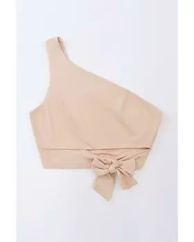 Azura Exchange Укороченный топ цвета хаки на одно плечо с завязками по бокам XL хаки