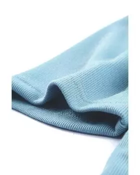 Топ Azura Exchange с V-образным вырезом и присборенными рукавами L небесно-голубой