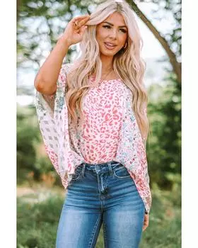 Azura Exchange Верхняя накидка с принтом Animal Floral Mix L разноцветный