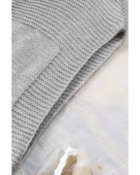 Azura Exchange Универсальный вязаный кардиган M серый