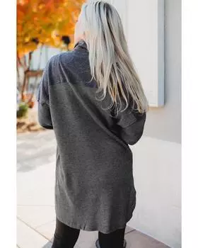 Azura Exchange Вязаная шапка вафельного кроя в винтажном стиле XL серый