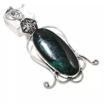Azurite Malachite Gemstone Handmade 925 Sterling Silver Pendant 3.03 w0C03