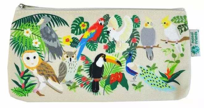 B1065708 Animal Friends Цветной холщовый чехол для ручки Birdland
