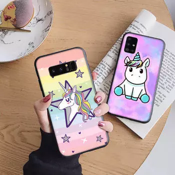 B137 unicorn Soft Case for iPhone 11 12 13 14 15 Pro Max Samsung S22 S23 S24 FE Ultra Xiaomi Redmi Note VIVO V27 Realme C21 OPPO Reno 8