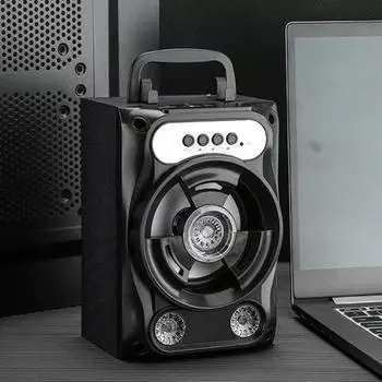 B16 Bluetooth-совместимый динамик с объемным 3D-звуком большой громкости, портативные уличные колонки для караоке для вечеринок Tws Audo синий