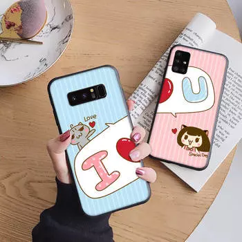 B175 I love you Soft Case for iPhone 11 12 13 14 15 Pro Max Samsung S22 S23 S24 FE Ultra Xiaomi Redmi Note VIVO V27 Realme C21 OPPO Reno 8