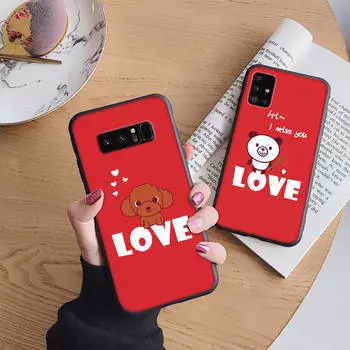 B223 love miss you мягкий чехол для iPhone 11 12 13 14 15 Pro Max Samsung S22 S23 S24 FE Ultra Xiaomi Redmi Note VIVO V27 Realme C21 OPPO Reno 8