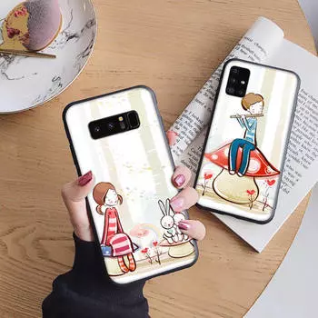 B231 пара мягкий чехол для iPhone 11 12 13 14 15 Pro Max Samsung S22 S23 S24 FE Ultra Xiaomi Redmi Note VIVO V27 Realme C21 OPPO Reno 8