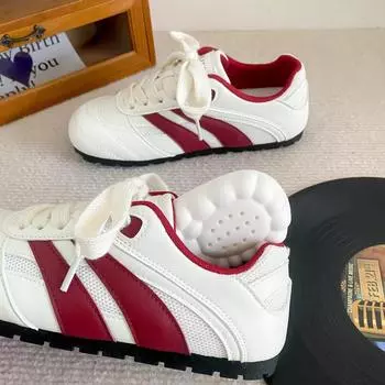 B3511 Belle латексная стелька/мандго изголовье туфли женские легкие нишевые 2024 новые дышащие пуховые белые туфли 35 красный