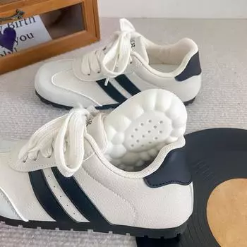 B3518 латексная стелька/три цвета/обувь Boken/обувь Dexun/маленькие белые туфли/обувь для скейтбординга/повседневная обувь/новинка 2024 г. 35 зелёный