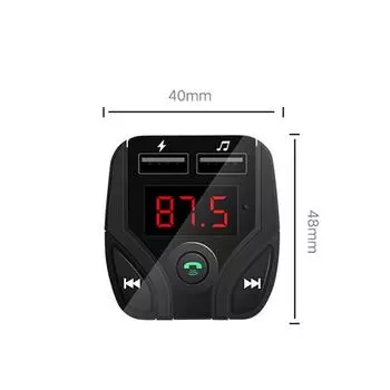 B4 12-24v Car Socket Usb Charger Mp3 Player Bluetooth-compatible Hands-free Calling Led Display серебряный