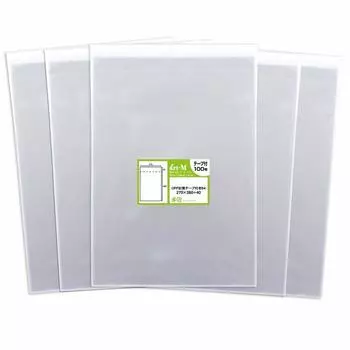 B4 с лентой B4 1 уголок Прозрачный пакет OPP толщиной 30 микрон [Внутренний] [Для бумаги/плаката/конверта] (прозрачный конверт) [500 листов]