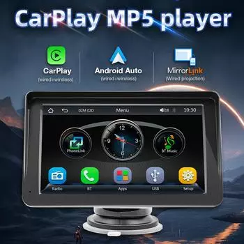 B5300 7-дюймовый автомобильный радиоприемник Android auto Carplay беспроводной автомобильный аудиоплеер мультимедиа с сенсорным экраном с USB AUX для камеры заднего вида CHINA