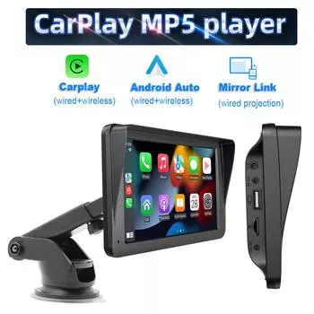 B5300 7-дюймовый CarPlay Android Auto Car Radio Мультимедиа Видеоплеер Портативный Сенсорный Экран С USB AUX Для Камеры Заднего Вида CHINA