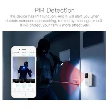 B60 WIFI Smart PIR Дверной звонок Удаленный мониторинг Визуальный сверхдлинный режим ожидания 1080p