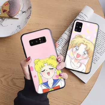 B80 Sailor Moon Soft Case for iPhone 11 12 13 14 15 Pro Max Samsung S22 S23 S24 FE Ultra Xiaomi Redmi Note VIVO V27 Realme C21 OPPO Reno 8