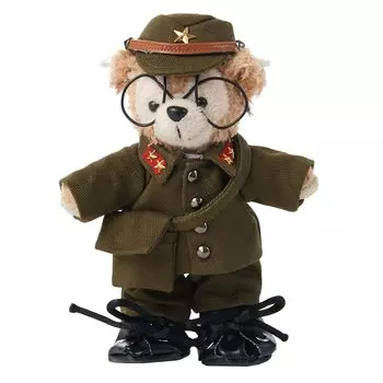 B855 Военная рабочая форма от Lageli с плюшевой игрушкой Love Duffy, набитая сумка, 14 см, костюм, костюм ручной работы [atelier_memory]