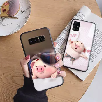 B97 забавный мягкий чехол Pig для iPhone 11 12 13 14 15 Pro Max Samsung S22 S23 S24 FE Ultra Xiaomi Redmi Note VIVO V27 Realme C21 OPPO Reno 8