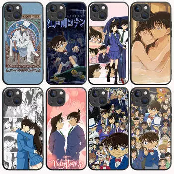 B-21 Детектив Конан черный чехол для Samsung S24 S23 S22 S21 S20 FE S10 Lite Ultra S7 S8 S9 Plus A05S A11 A12 A13 A15 A22 A24 A25 A32 A52 A71 5G Samsung A73 верблюд