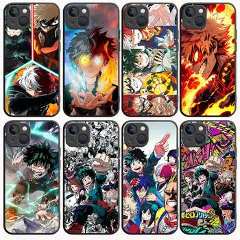 B-22 My Hero Academia черный чехол для Samsung S24 S23 S22 S21 S20 FE S10 Lite Ultra S7 S8 S9 Plus A05S A11 A12 A13 A15 A22 A24 A25 A32 A52 A71 5G Samsung S21 чёрный