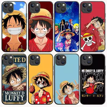 B-2 Monkey D Luffy Black Case for Samsung S24 S23 S22 S21 S20 FE S10 Lite Ultra S7 S8 S9 Plus A05S A11 A12 A13 A15 A22 A24 A25 A32 A52 A71 5G Samsung S21 FE чёрный