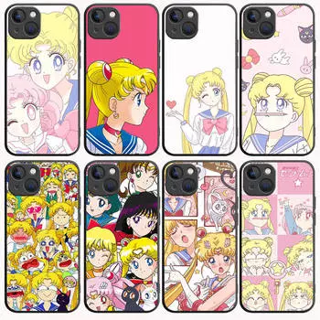 B-31 Bandai Sailor Moon черный чехол для Samsung S24 S23 S22 S21 S20 FE S10 Lite Ultra S7 S8 S9 Plus A05S A11 A12 A13 A15 A22 A24 A25 A32 A52 A71 5G Samsung A71 верблюд
