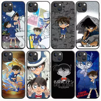 B-43 Detective Conan Black Case for Redmi 10A 10C 12C 13C 9A 9C 9T A3X Note 10 9 9S 10S iPhone 11 12 13 14 15 16 X XS Pro Max Mini 7 8 Plus XR iPhone XS Max эбеновый
