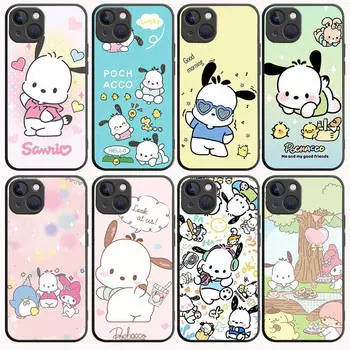 B-50 Pochacco черный чехол для Samsung S24 S23 S22 S21 S20 FE S10 Lite Ultra S7 S8 S9 Plus A05S A11 A12 A13 A15 A22 A24 A25 A32 A52 A71 5G Samsung A30S аэро