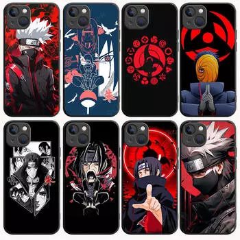 B-5 Наруто Итачи черный чехол для Samsung S24 S23 S22 S21 S20 FE S10 Lite Ultra S7 S8 S9 Plus A05S A11 A12 A13 A15 A22 A24 A25 A32 A52 A71 5G Samsung A25 аэро