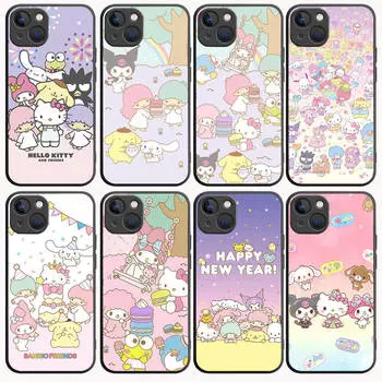 B-62 sanrio Friends черный чехол для Samsung S24 S23 S22 S21 S20 FE S10 Lite Ultra S7 S8 S9 Plus A05S A11 A12 A13 A15 A22 A24 A25 A32 A52 A71 5G Samsung S9 Plus зелёный