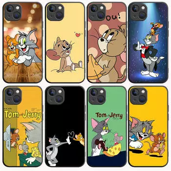 B-67 Забавный Джерри Том Черный чехол для Samsung S24 S23 S22 S21 S20 FE S10 Lite Ultra S7 S8 S9 Plus A05S A11 A12 A13 A15 A22 A24 A25 A32 A52 A71 5G Samsung S10 бездна