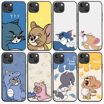 B-70 The Cat Mouse черный чехол для Samsung S24 S23 S22 S21 S20 FE S10 Lite Ultra S7 S8 S9 Plus A05S A11 A12 A13 A15 A22 A24 A25 A32 A52 A71 5G Samsung A35 5G олений