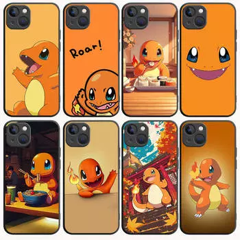 B-80 милый черный чехол Charmander для Samsung S24 S23 S22 S21 S20 FE S10 Lite Ultra S7 S8 S9 Plus A05S A11 A12 A13 A15 A22 A24 A25 A32 A52 A71 5G Samsung M21 зелёный